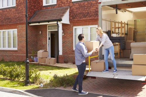 Moving and storage services in Bermondsey with packed boxes