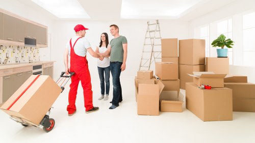 Packed student belongings ready for secure storage in Bermondsey